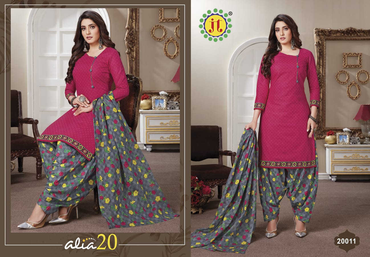Jt Alia 20 Casual Daily Wear Printed Cotton Dress Material Collection